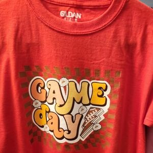 Gildan Red Game Day Tee with Retro Design